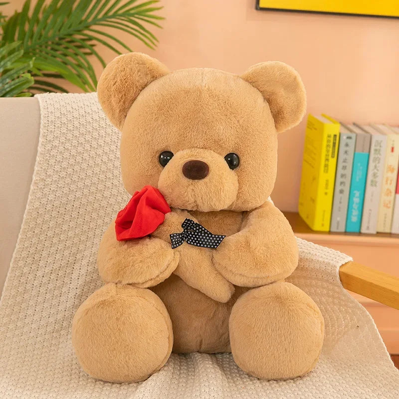 Valentinstag Teddy Bär mit Rosen – Süßes Plüschtier für Mädchen