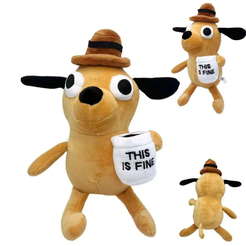 This Is Fine Meme Plüschfigur