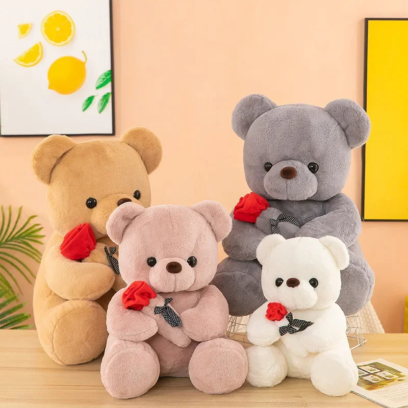 Valentinstag Teddy Bär mit Rosen – Süßes Plüschtier für Mädchen