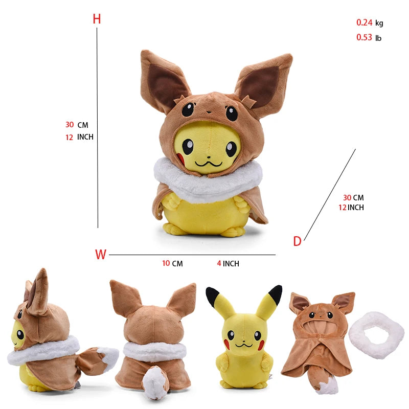 Eevee Pikachu Cosplay Plüschtiere Pikachu Peluche Lucario Stofftier Puppe Sammelgeschenk