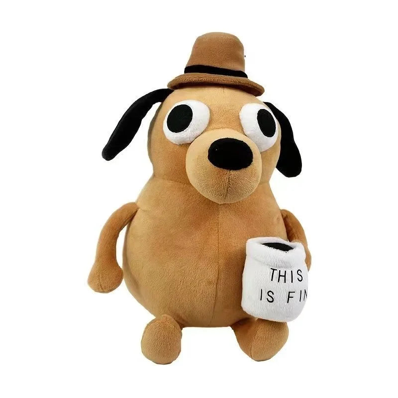 This Is Fine Meme Plüschfigur