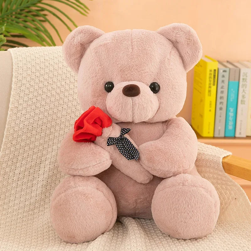 Valentinstag Teddy Bär mit Rosen – Süßes Plüschtier für Mädchen