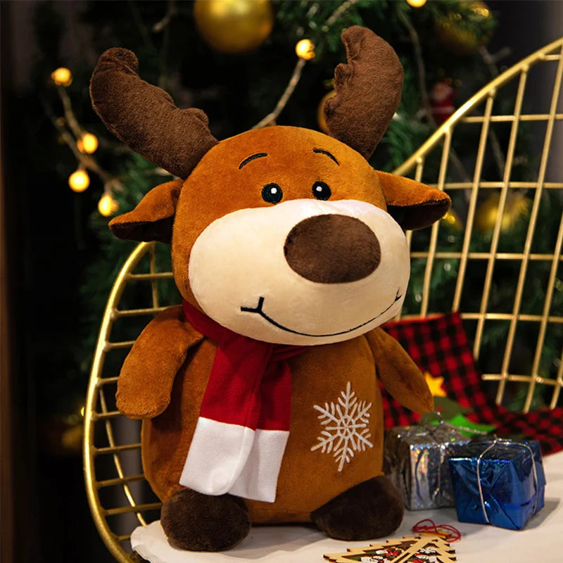 Plüsch Weihnachtsfiguren – Weihnachtsmann, Schneemann, Rentier & Oma