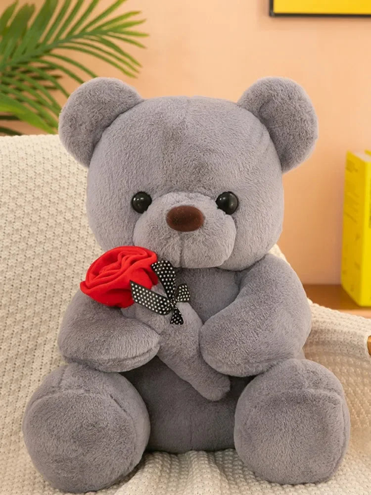 Valentinstag Teddy Bär mit Rosen – Süßes Plüschtier für Mädchen