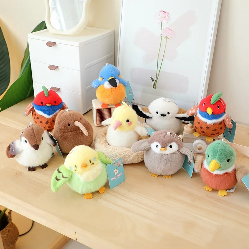 Kawaii Vögel Plüschtier – 10 realistische Styles, weiches Anhänger-Kuscheltier