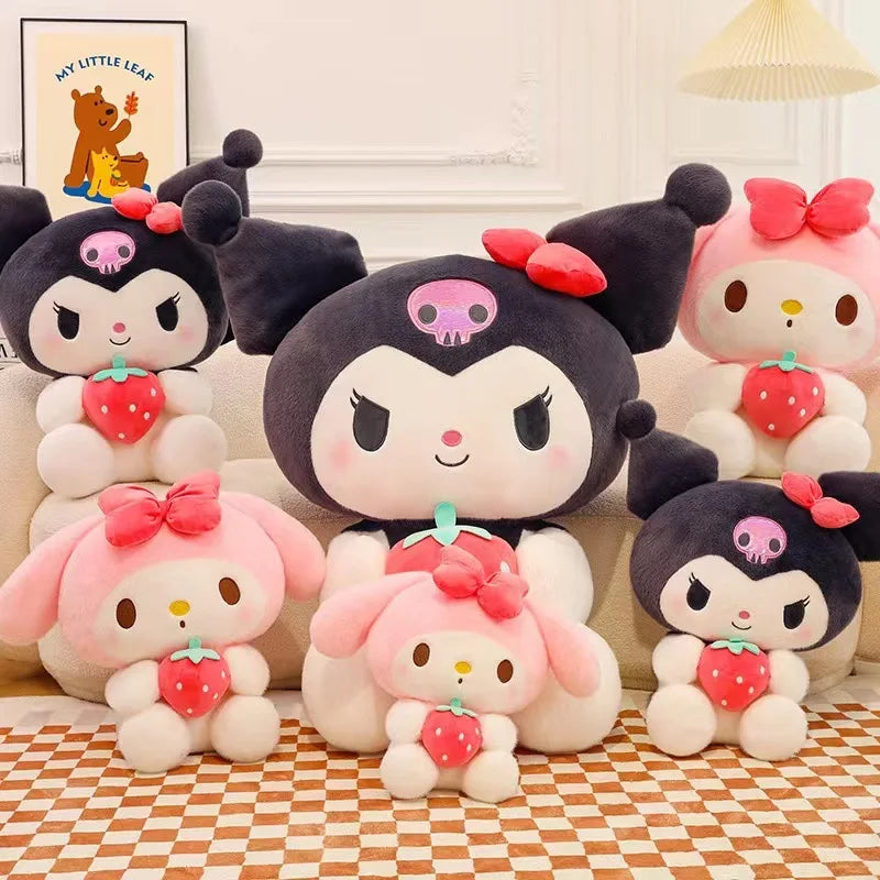 Sanrio Strawberry Kuromi Kissen Plüschtier – 22/35cm