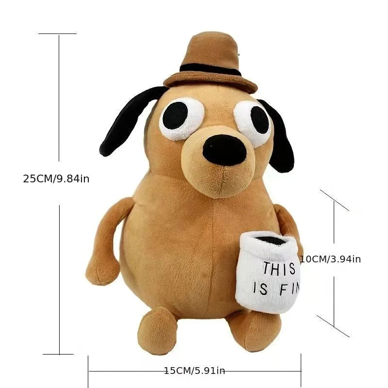 This Is Fine Meme Plüschfigur
