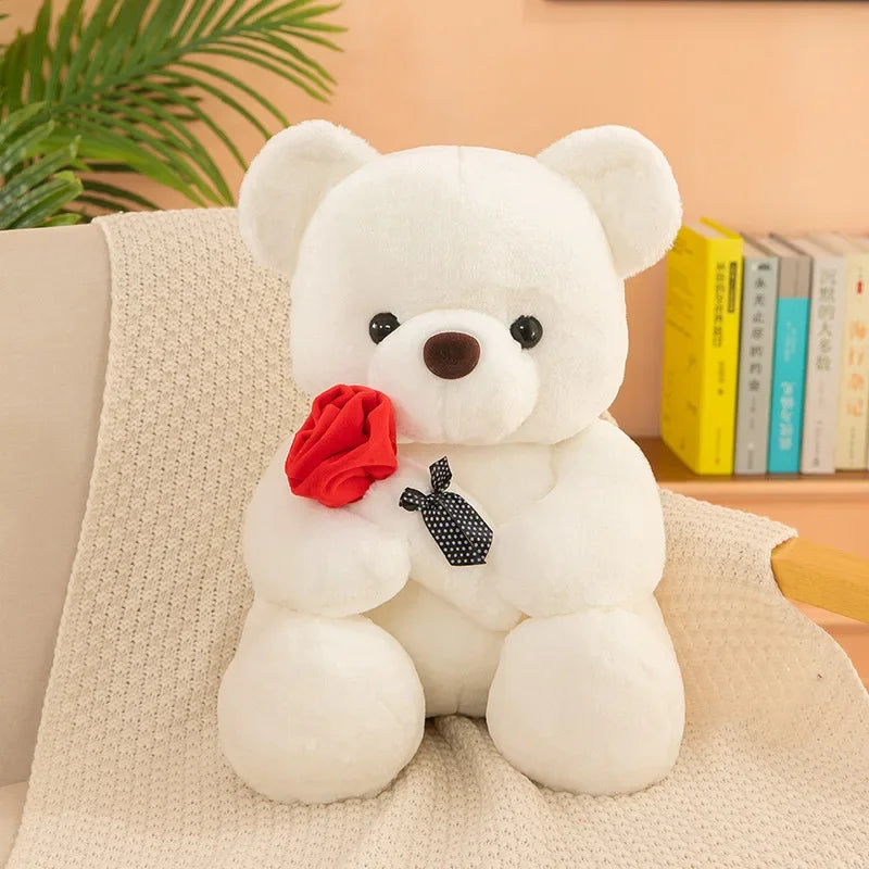Valentinstag Teddy Bär mit Rosen – Süßes Plüschtier für Mädchen